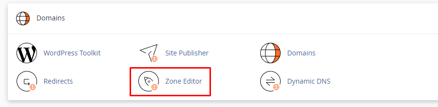 Lokasi Zone Editor di cPanel