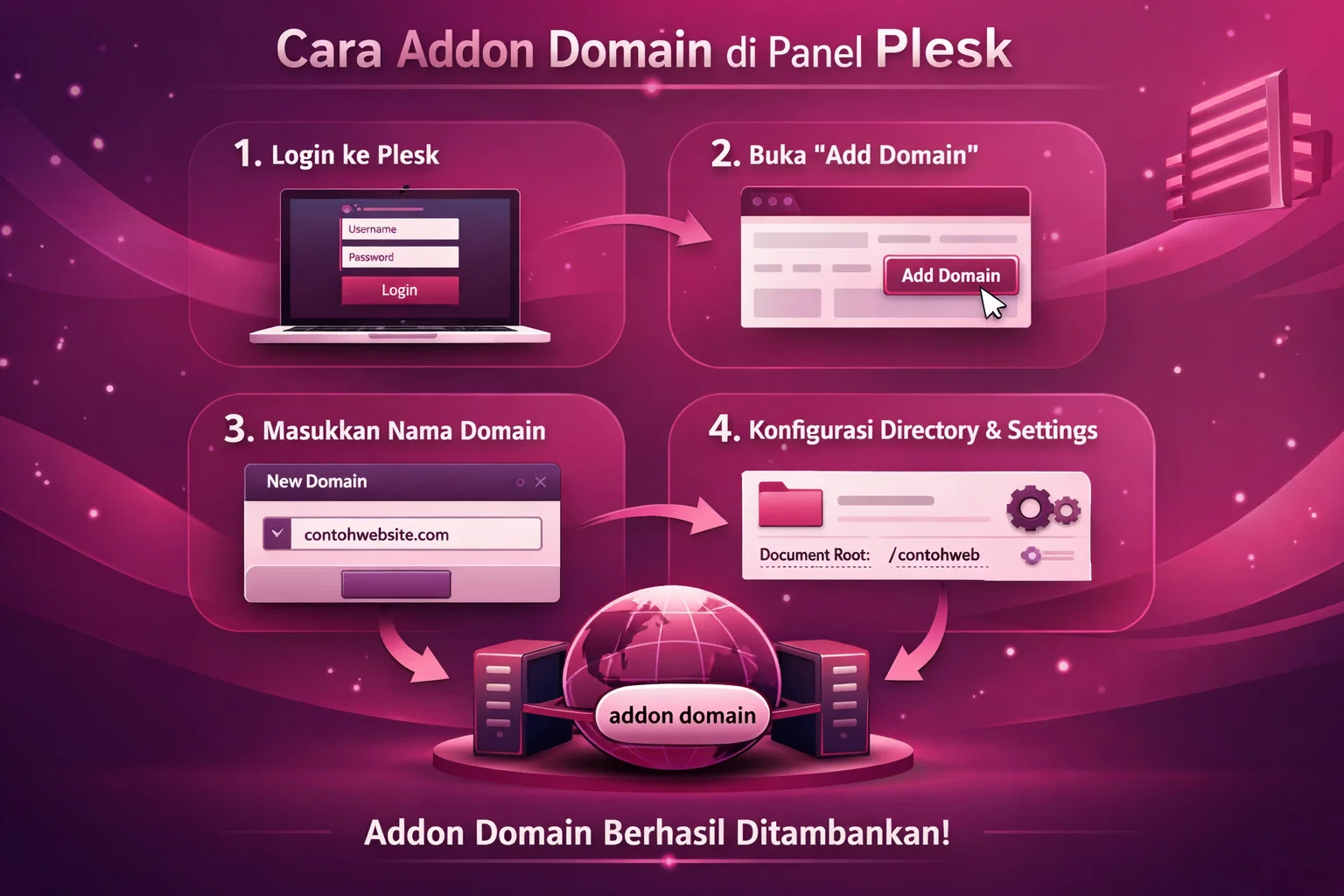 Cara Addon Domain di Panel Plesk (Langkah-Langkah Mudah)