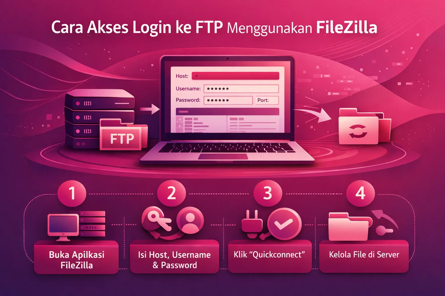 Cara Akses Login ke FTP Menggunakan FileZilla