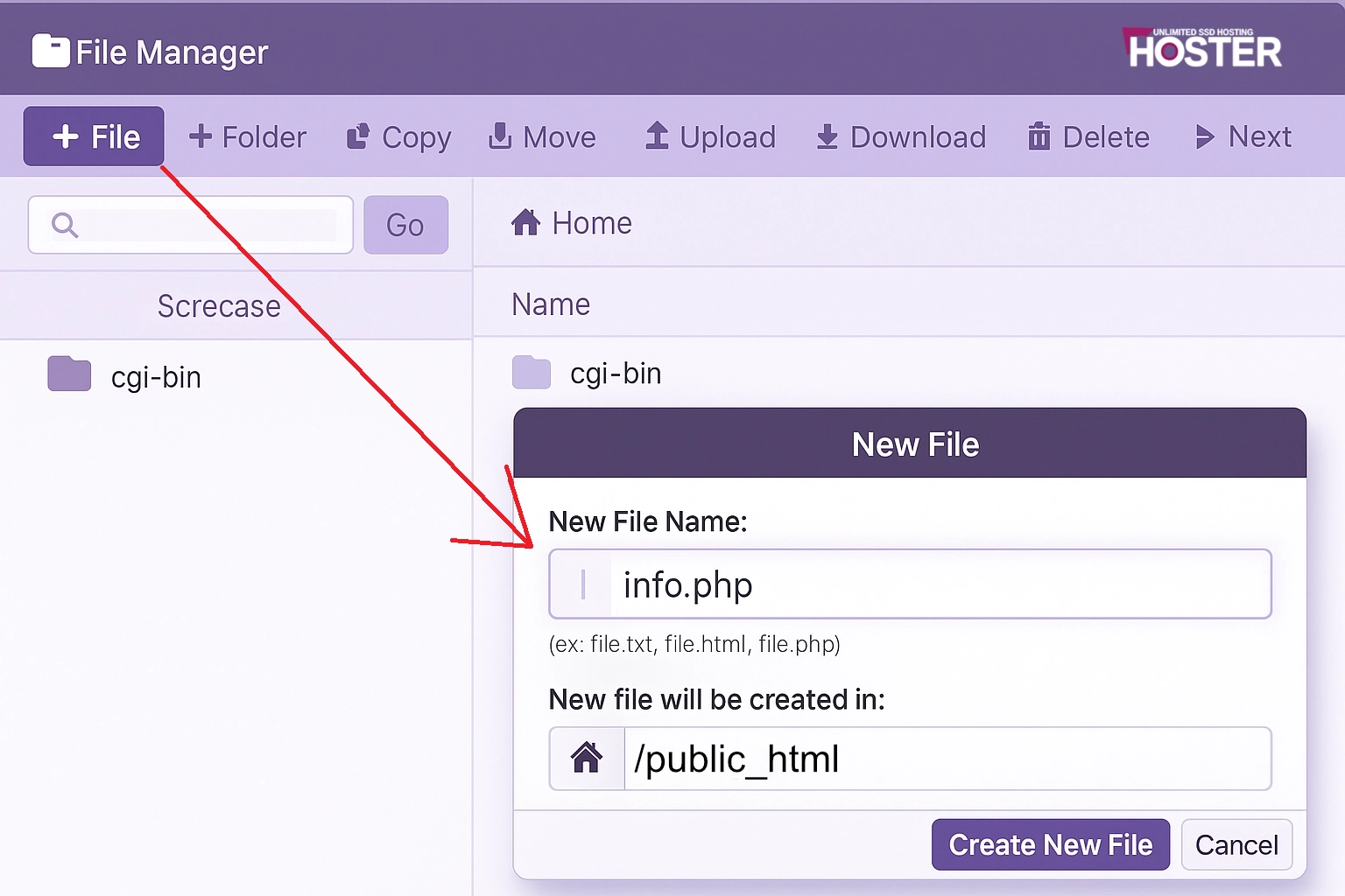 File Manager cPanel