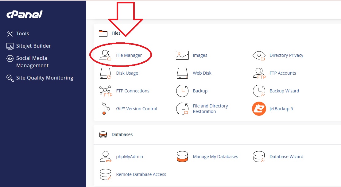 File Manager cPanel