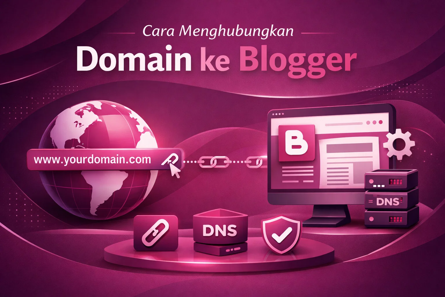 Cara Menghubungkan Domain ke Blogger (Custom Domain)