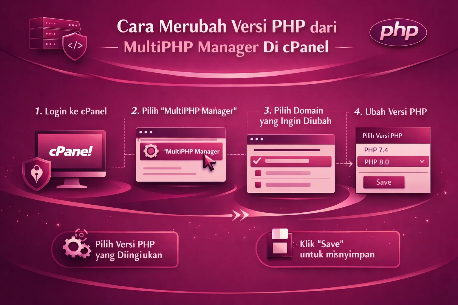 Cara Merubah Versi PHP dari MultiPHP Manager Di Cpanel