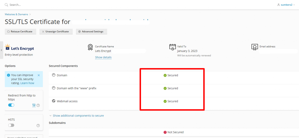 Enforce HTTPS