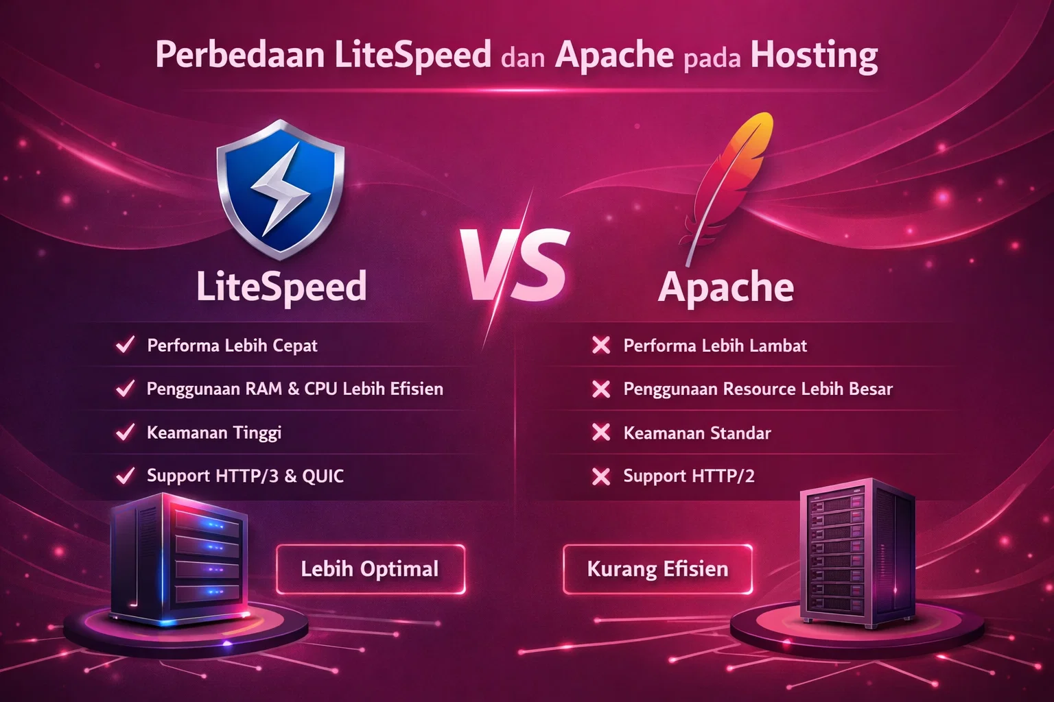 Perbedaan LiteSpeed dan Apache pada Hosting: Panduan Lengkap 2024